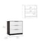 Tuhome Kaia 3 Drawers Dresser, Superior Top, Smokey Oak/White CIB5533 - alternate 4